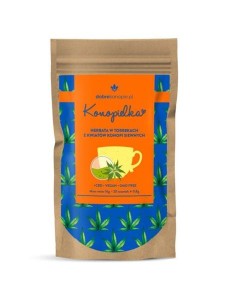 Konopielka herbata konopna ekspresowa CBD  100% kwiatów konopi 20 saszetek