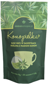 Konopielka herbata konopna ekspresowa CBD  100% kwiatów konopi 20 saszetek